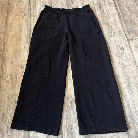 Athleta Retroplush Straight Leg Pants, Black, Size Large - Picture 2 of 10